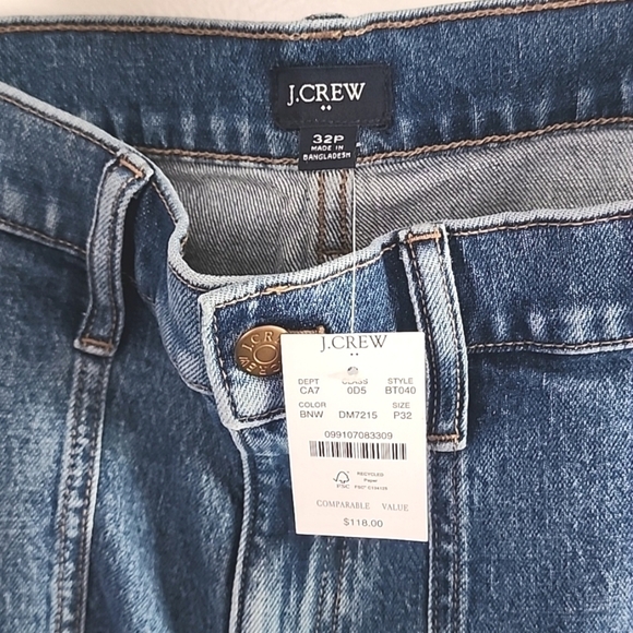 J. Crew Slim Leg cropped Jeans size 32 petite - Picture 4 of 5
